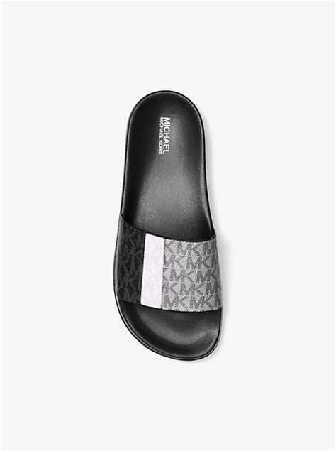 michael kors ayla color block logo slide|Michael michael kors ayla slide + FREE SHIPPING .